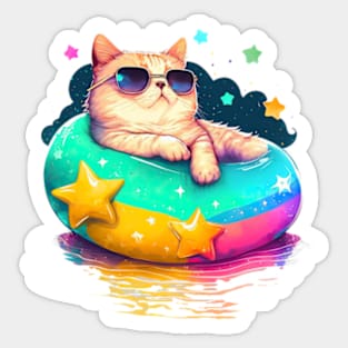 Floating Chonkstar Sticker